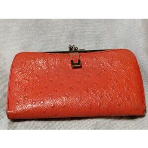 Vintage Bond Street Ostrich Skin Leather Wallet Coin Purse